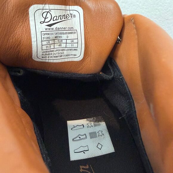 Danner Dry Caprino Evo Tortoise Brown Black Leather Boots Men\'s Size 11.5 main image 4